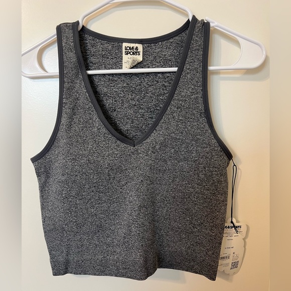 NWT Grey Seamless Love & Sports Tank and Shorts - Picture 6 of 9